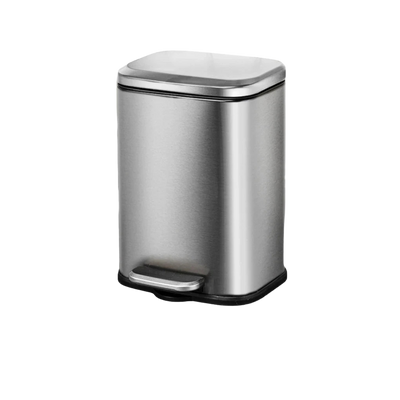 Poubelle rectangulaire en acier inoxydable 13L