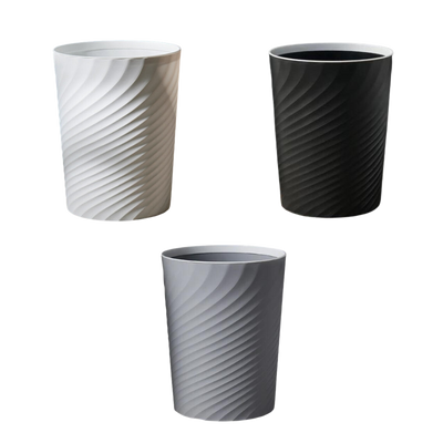 Poubelle Style Nordique - Effet Ondulé