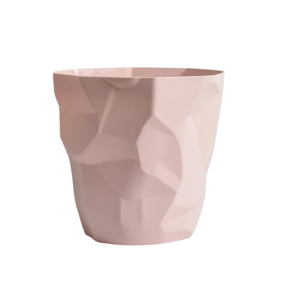 Poubelle ronde design irrégulier en plastique