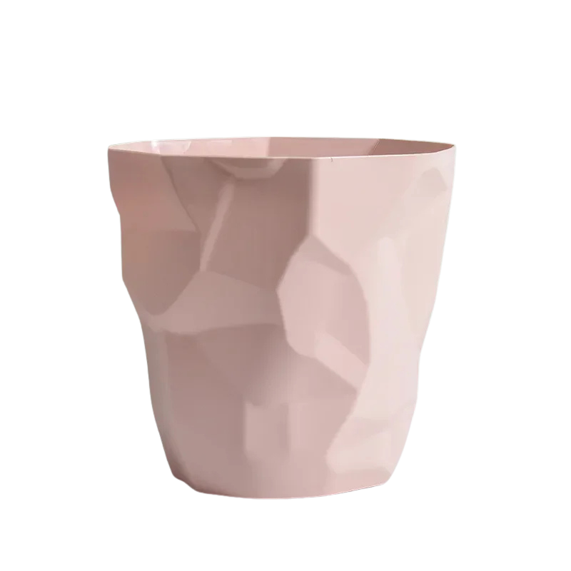 Poubelle ronde design irrégulier en plastique