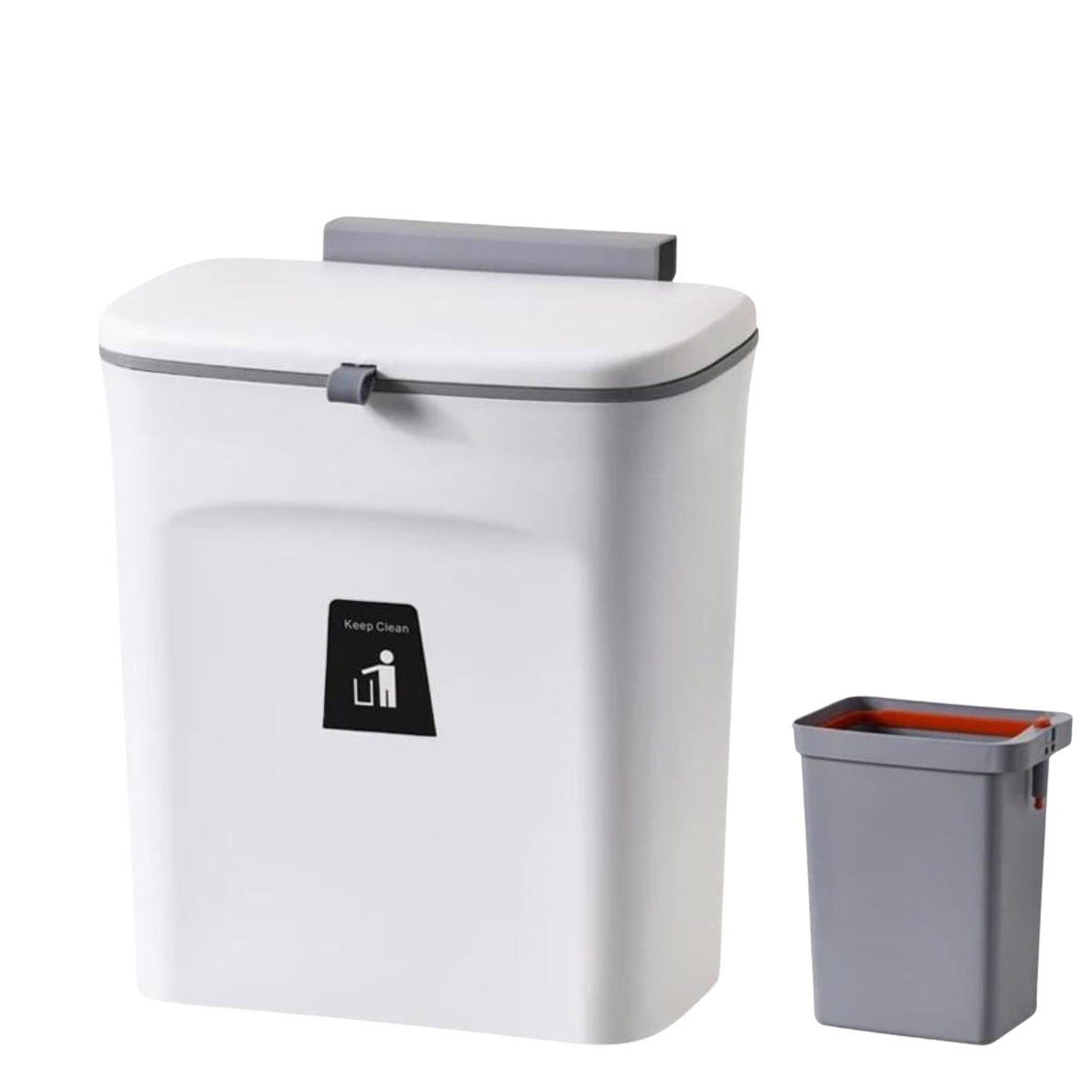 Poubelle murale avec couvercle