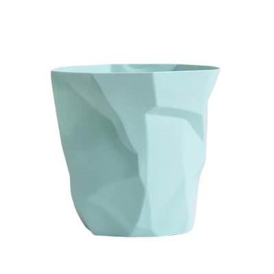 Poubelle ronde design irrégulier en plastique
