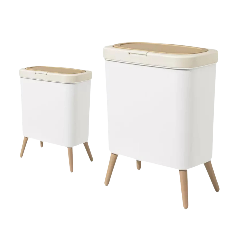 Poubelle rectangulaire avec couvercle à pression design