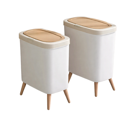 Poubelle rectangulaire avec couvercle à pression design