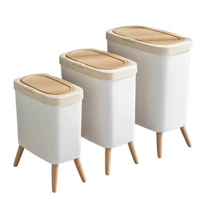 Poubelle rectangulaire avec couvercle à pression design