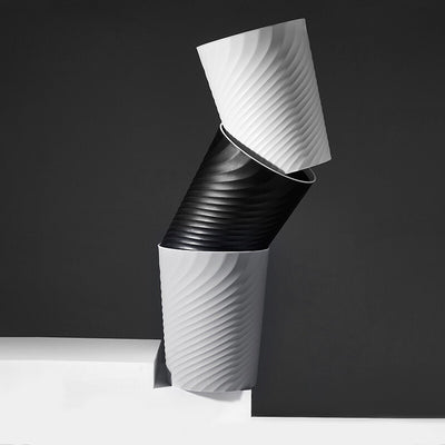 Poubelle Style Nordique - Effet Ondulé