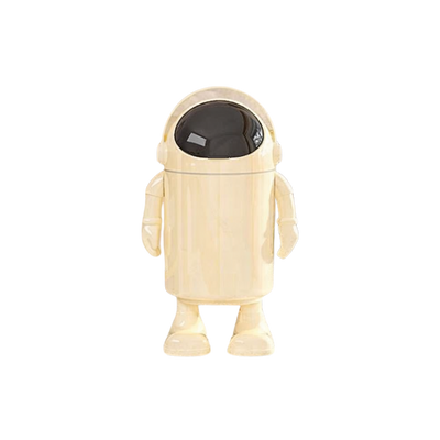 Poubelle design astronaute sur pied