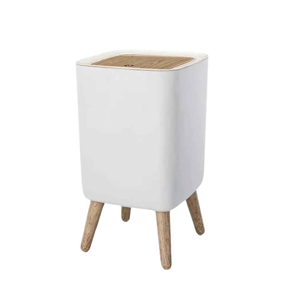 Poubelle à pression sur pied design élégant 10L