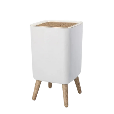 Poubelle à pression sur pied design élégant 10L