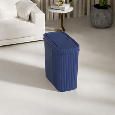 Poubelle avec couvercle presse, design rectangulaire anti-odeur