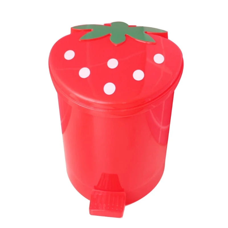 Mini Poubelle en Forme de Fraise rouge