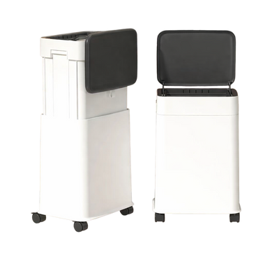 Poubelle de cuisine haute à couvercle coulissant