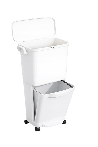 Poubelle de cuisine haute à couvercle coulissant