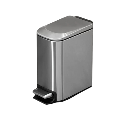 Poubelle design à pédale en inox 6L