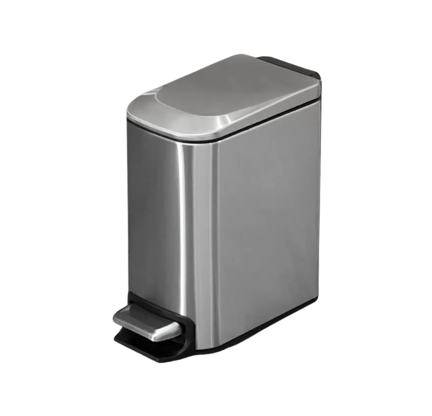 Poubelle design à pédale en inox 6L
