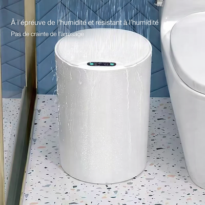 Poubelle intelligente ronde à ouverture automatique 14L