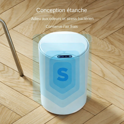 Poubelle intelligente ronde à ouverture automatique 14L