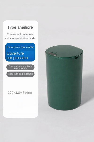 Poubelle intelligente ronde à ouverture automatique 14L
