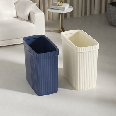 Poubelle avec couvercle presse, design rectangulaire anti-odeur