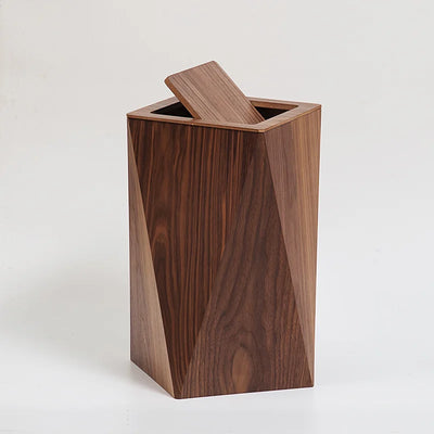 Poubelle Créative en Bois Moderne