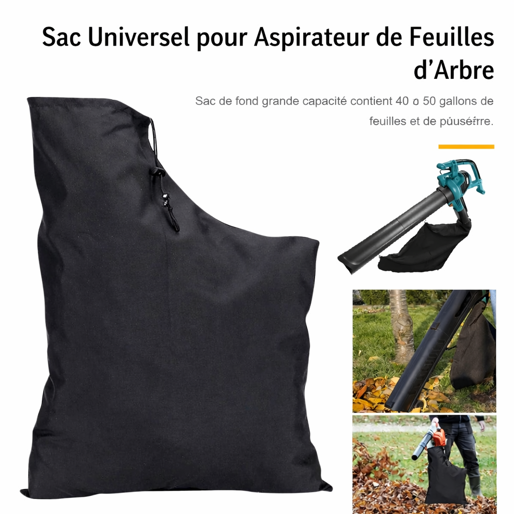 Sac pour aspirateur de feuilles universel et déchets verts
