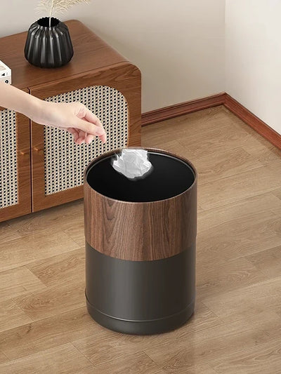 Poubelle design ronde élégante et sans couvercle