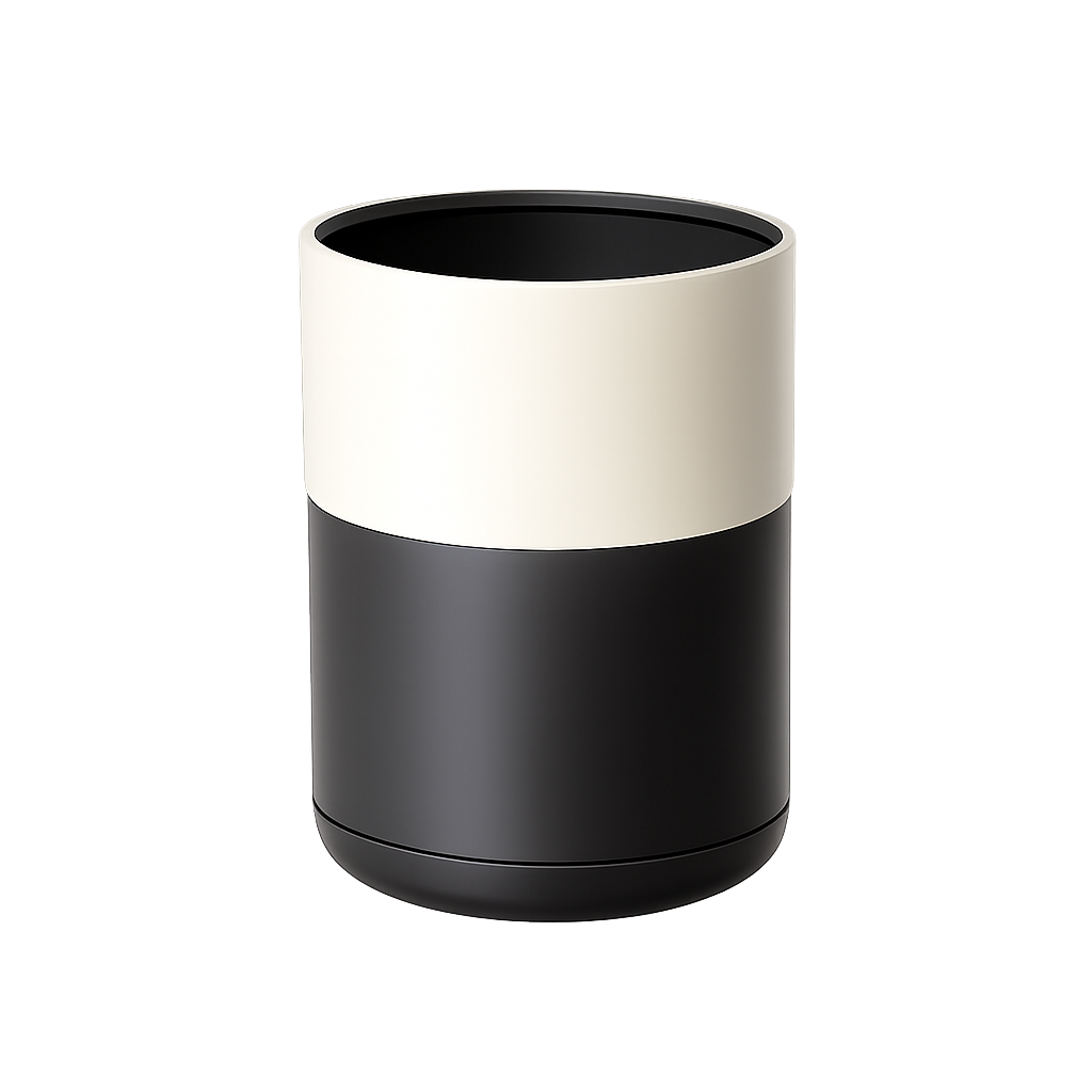 Poubelle design ronde élégante et sans couvercle