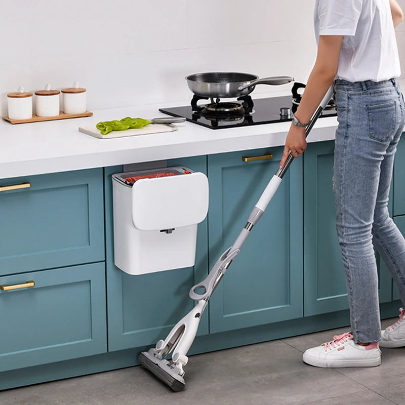 Poubelle murale avec couvercle pour cuisine ou salle de bain