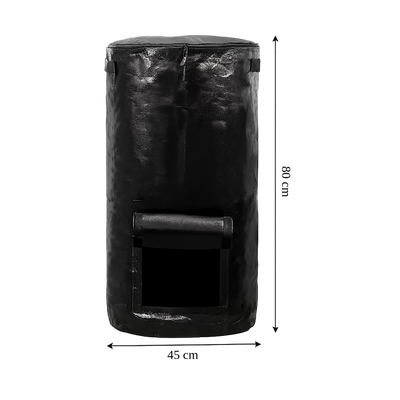 Sac à compost de jardin noir grande capacité 129L