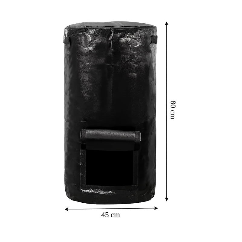 Sac à compost de jardin noir grande capacité 129L