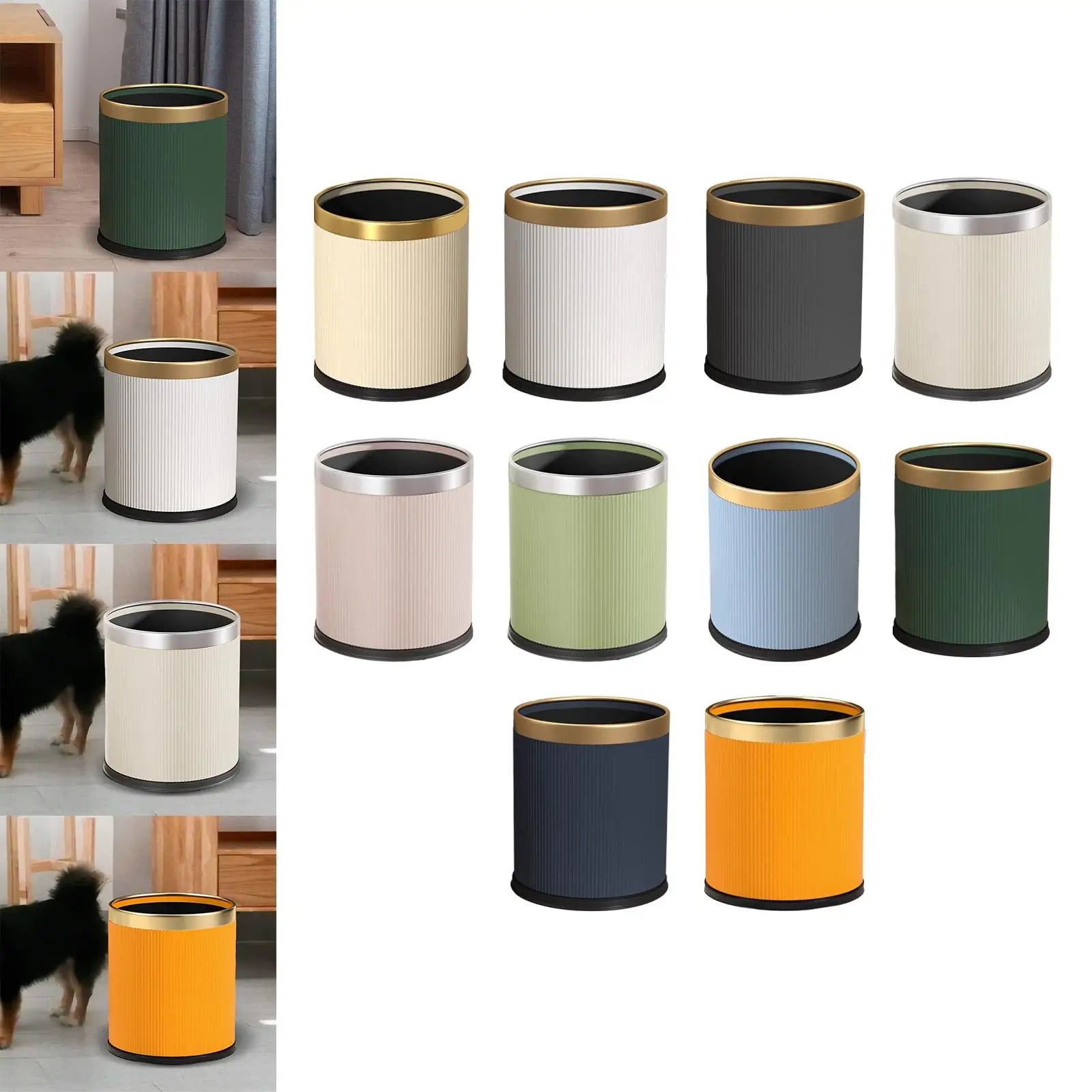 Corbeille à papier moderne ronde en plastique design