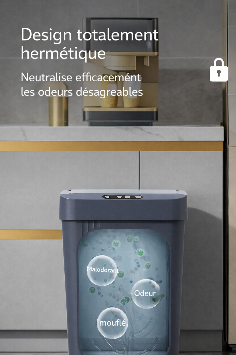 Poubelle automatique intelligente à capteur 13L