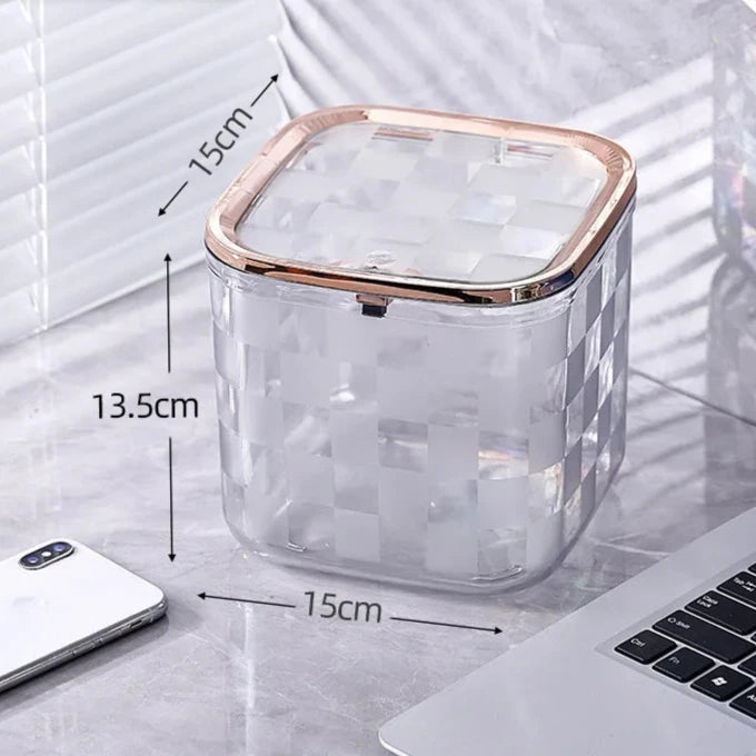 Mini Poubelle Transparente De Bureau