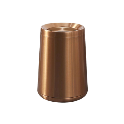 Poubelle design de luxe en inox à couvercle roulant