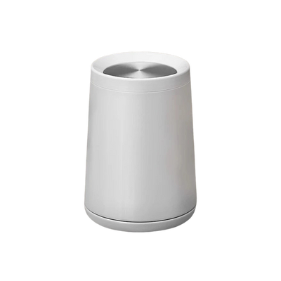 Poubelle design de luxe en inox à couvercle roulant
