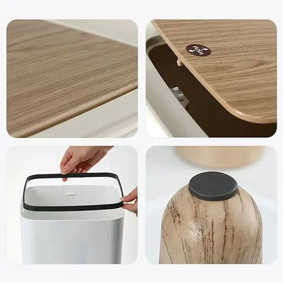 Poubelle à pression sur pied design élégant 10L