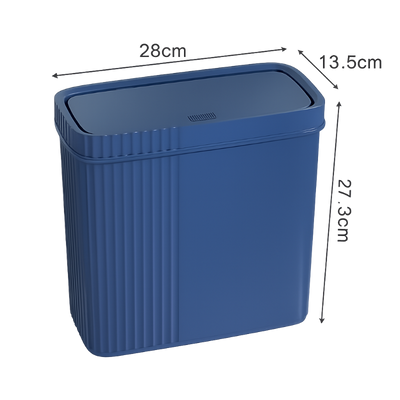 Poubelle avec couvercle presse, design rectangulaire anti-odeur