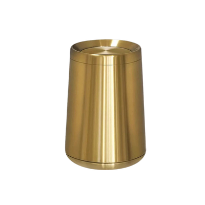 Poubelle design de luxe en inox à couvercle roulant