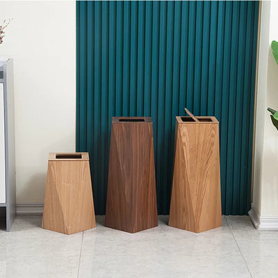 Poubelle Créative en Bois Moderne