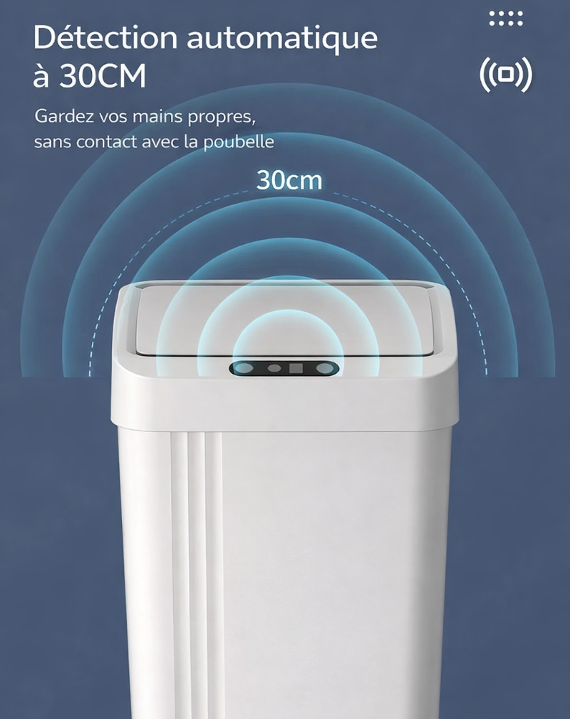 Poubelle automatique intelligente à capteur 13L