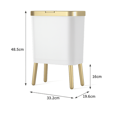 Poubelle de luxe dorée