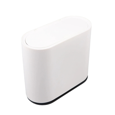 Poubelle blanche à couvercle presse 12L