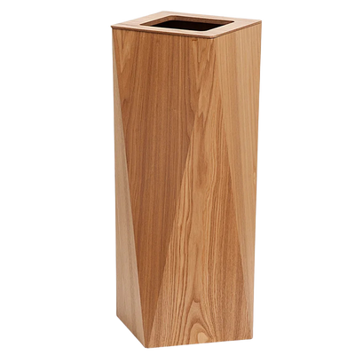 Poubelle Créative Diamant en Bois Moderne