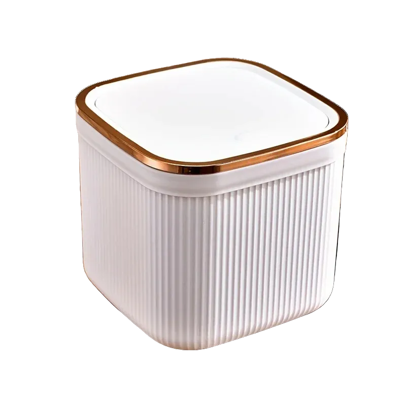 Mini poubelle design carrée à pression