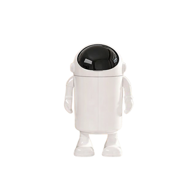Poubelle design astronaute sur pied