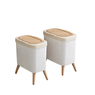 Poubelle rectangulaire avec couvercle à pression design