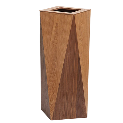 Poubelle Créative Diamant en Bois Moderne