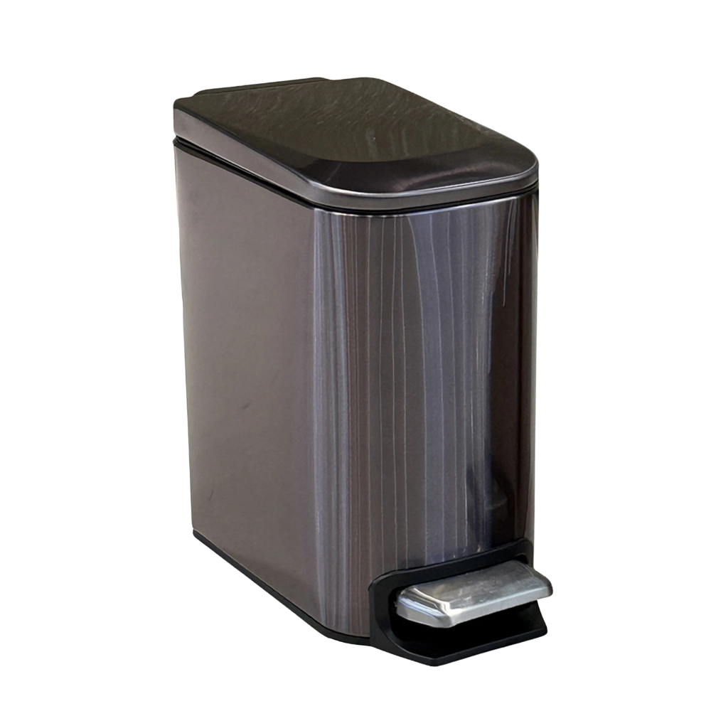 Poubelle design à pédale en inox 6L