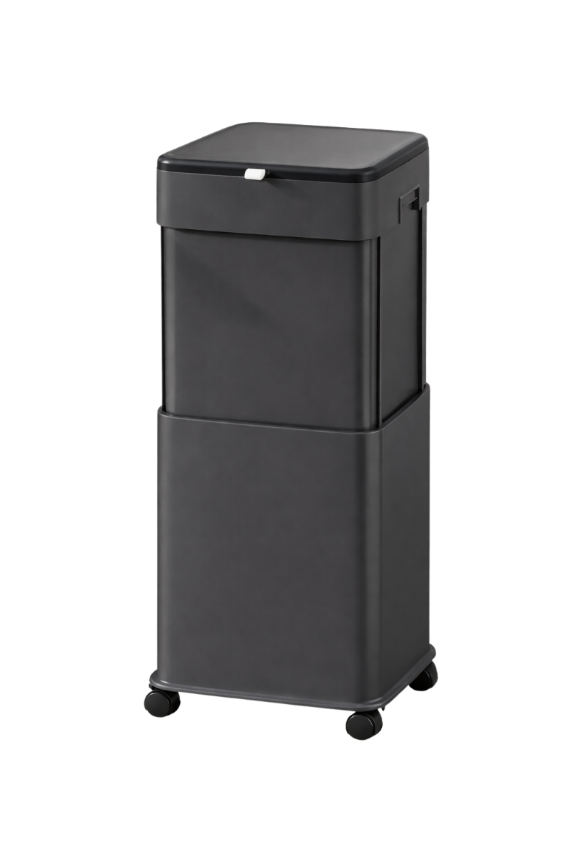 Poubelle de cuisine haute à couvercle coulissant