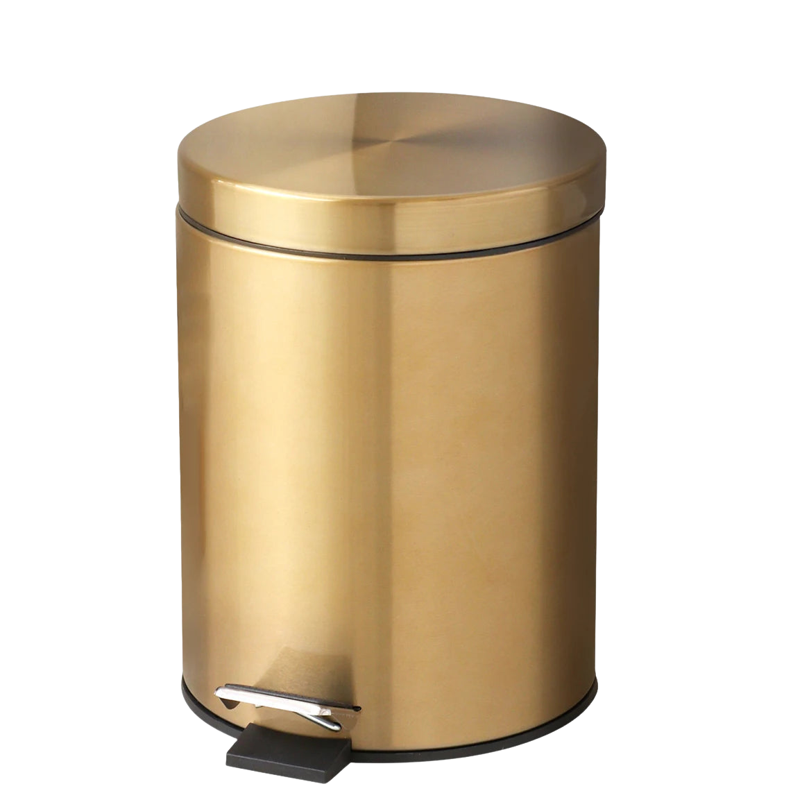 Poubelle salle de bain dorée 5L